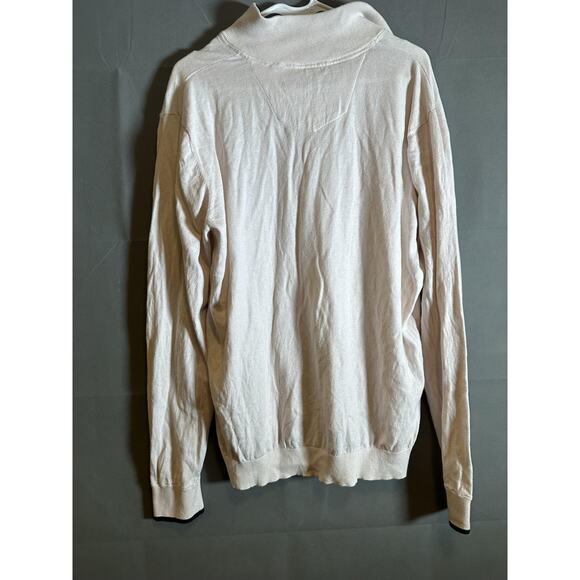 Robert Graham Sweater Mens Large Beige Half Zip Pullover Lightweight Casual - Picture 6 of 6
